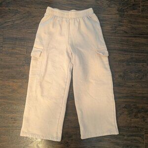 *5/$25* Girl's BearPaw Tan Wide Leg Sweatpants w/ Cargo Pockets - Size 7/8